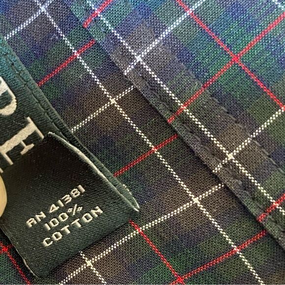 Lauren Ralph Lauren Classic Fit Button Down Shirt Men's Sz 17.5 34/35 Green Blue - Picture 14 of 15